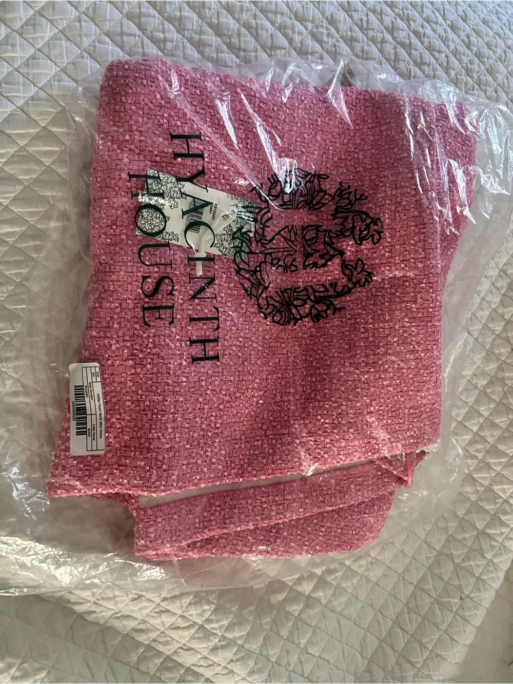 NWT Hyacinth House Pink Tweed Pearl-Trim Halter Mini Dress - Picture 5 of 5